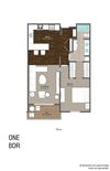 One Bedroom Floor Plan L